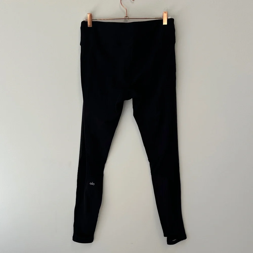 ALO Yoga Black Mesh Leggings - Picture 7 of 16
